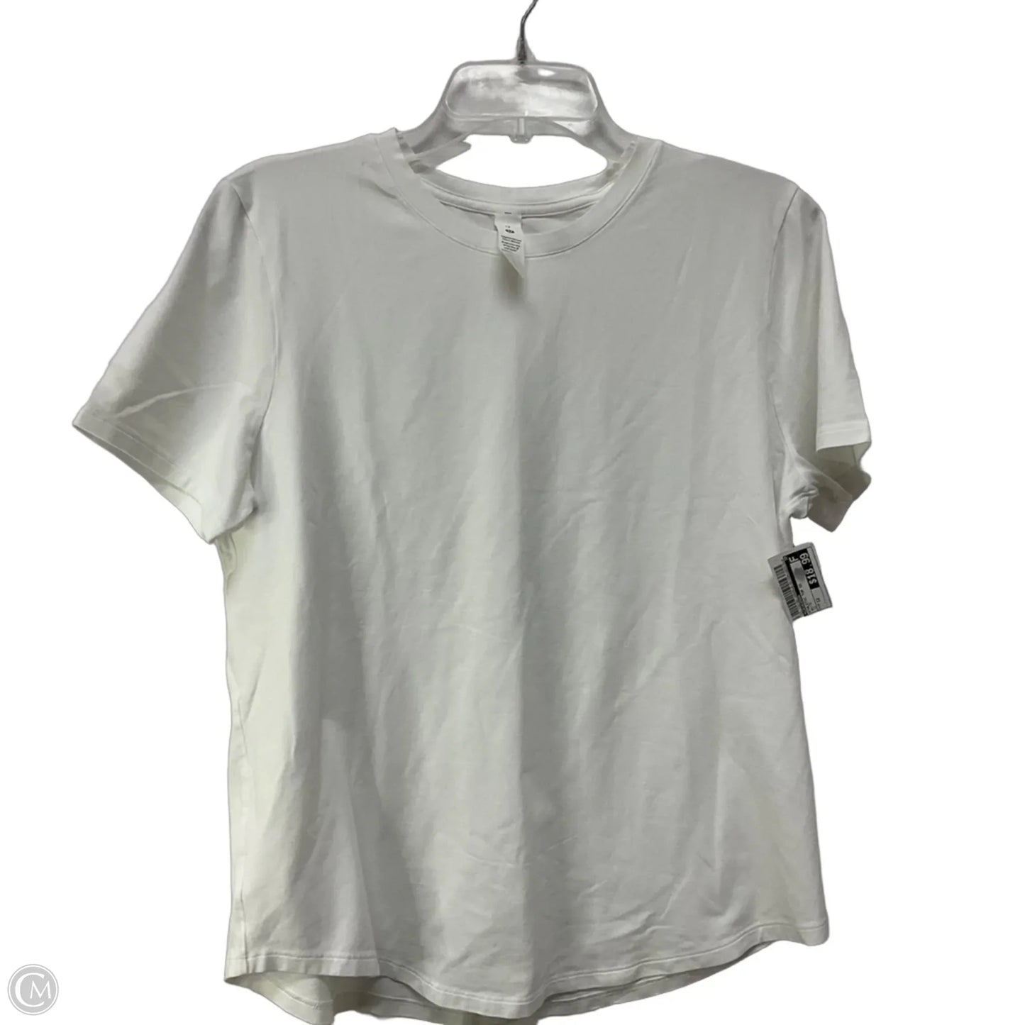 Athletic Top Short Sleeve By Lululemon In White, Size: 12
