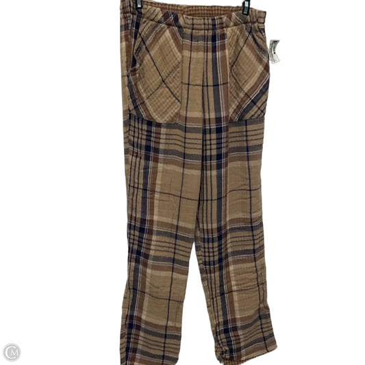 Pants Lounge By Aerie In Brown & Cream, Size: S