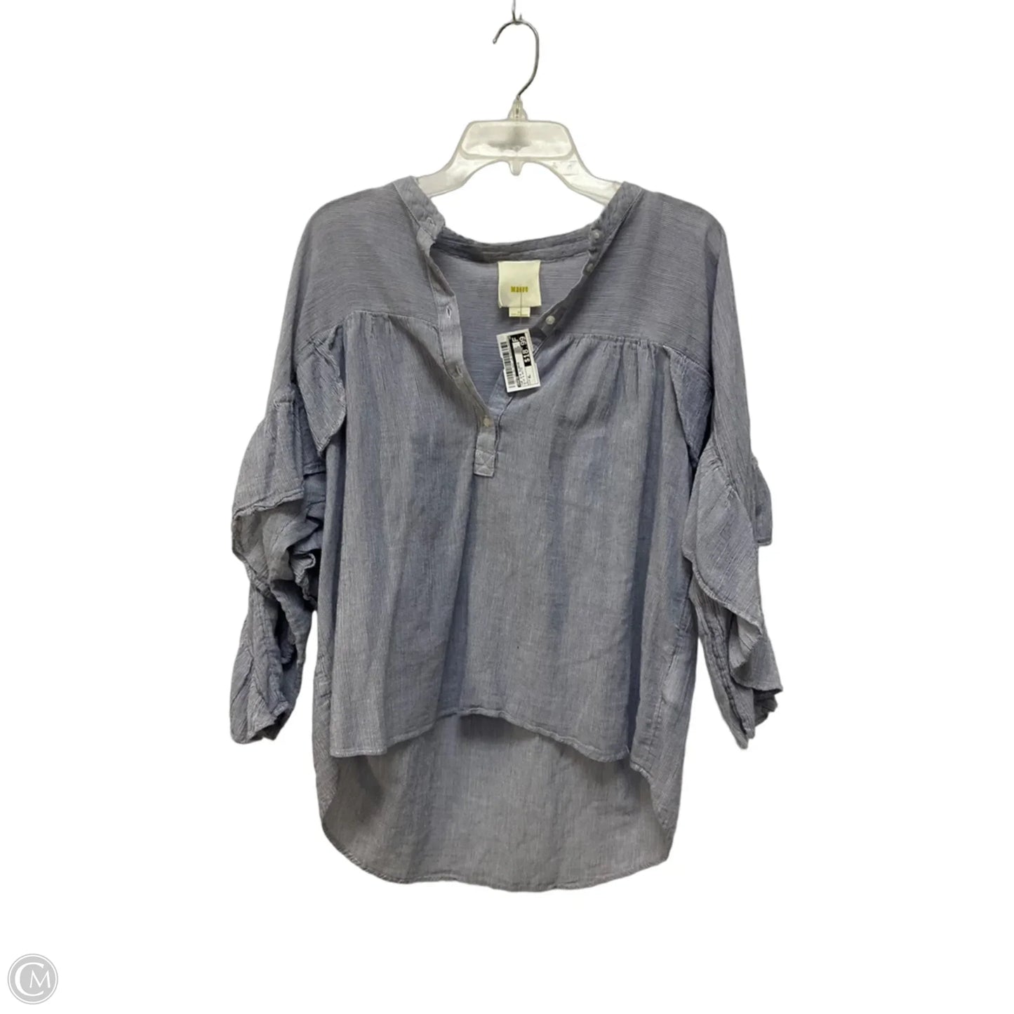 Top 3/4 Sleeve By Maeve In Blue & White, Size: Xl
