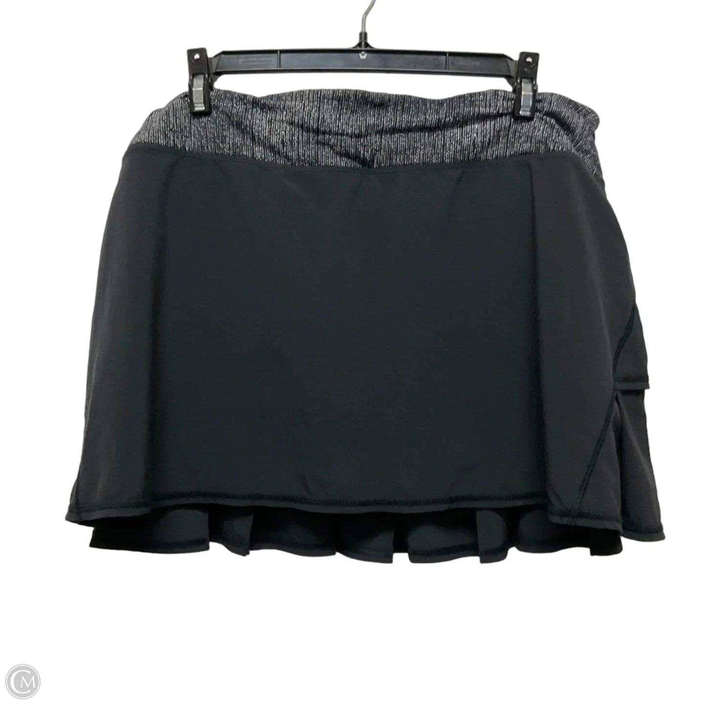 Athletic Skort By Lululemon In Black & Grey, Size: 10
