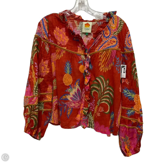 Top Long Sleeve By Farm Rio In Multi-colored, Size: S