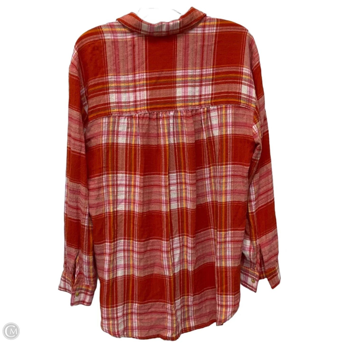 Top Long Sleeve By Pilcro In Plaid Pattern, Size: M