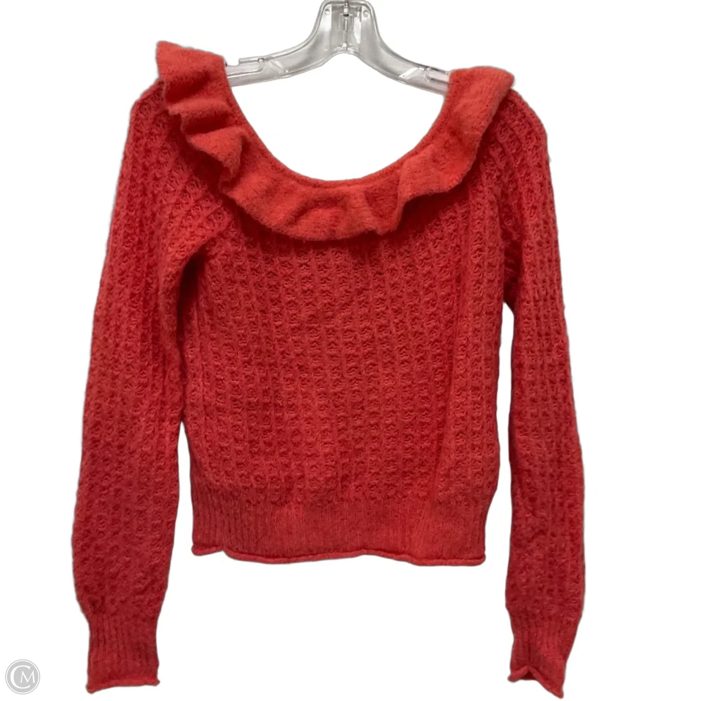 Sweater By Anthropologie In Coral, Size: Xs