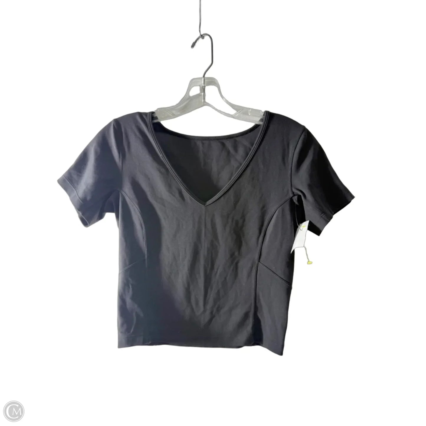 Athletic Top Short Sleeve By Lululemon In Black, Size: 6