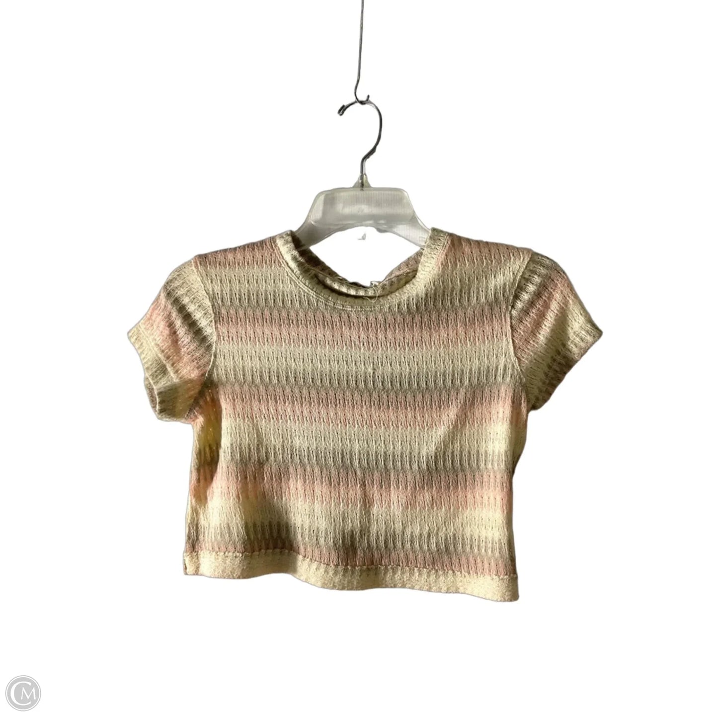 Top Short Sleeve By We The Free In Pink & Tan, Size: Xs