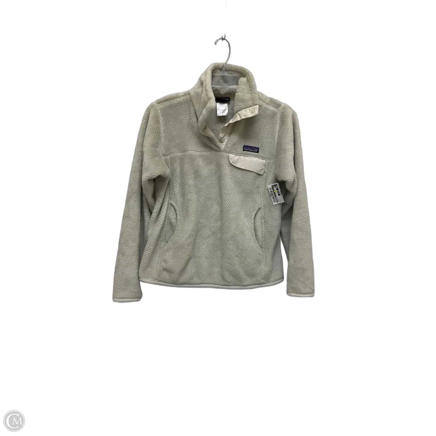 Athletic Sweatshirt Collar By Patagonia In Cream, Size: S
