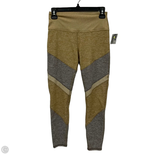 Athletic Leggings By Alo In Grey & Tan, Size: S