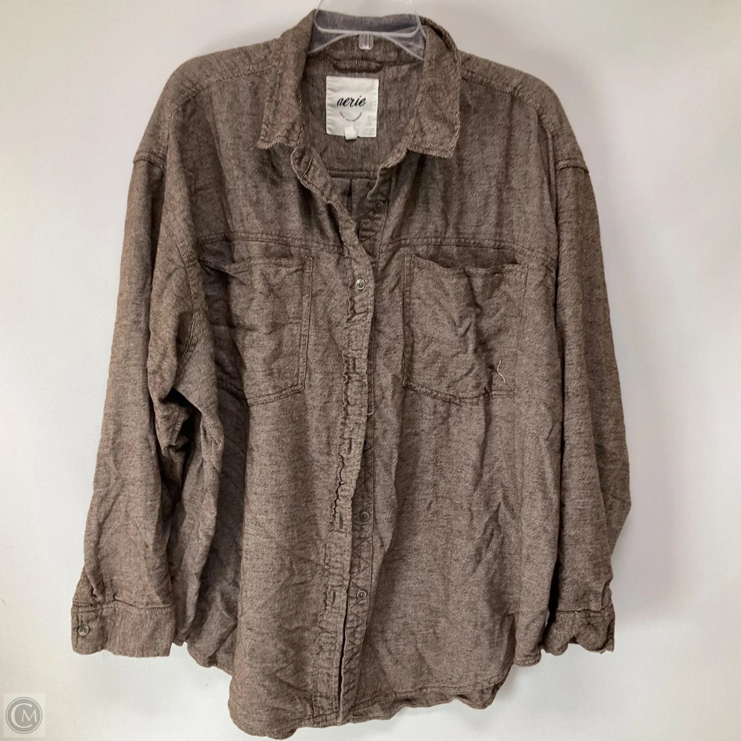 Top Long Sleeve By Aerie In Brown, Size: Xl
