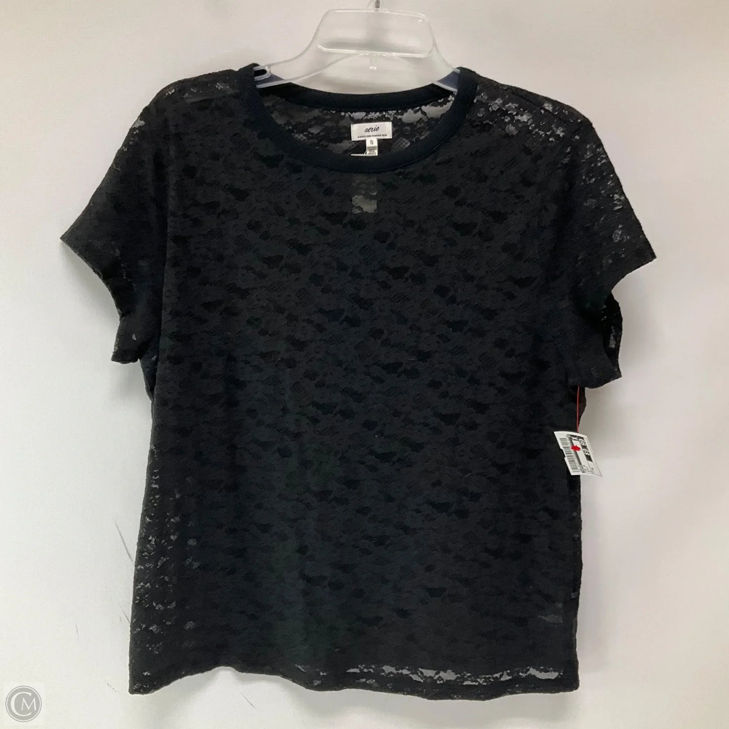 Top Short Sleeve By Aerie In Black, Size: Xl