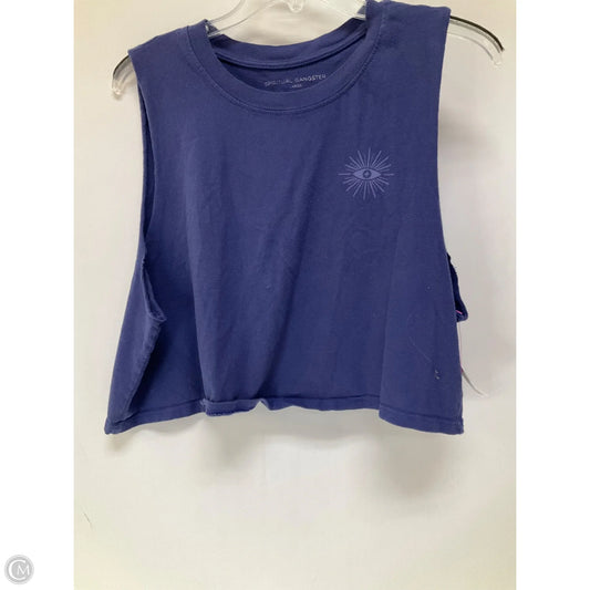 Top Sleeveless Basic By Spiritual Gangster In Blue, Size: L