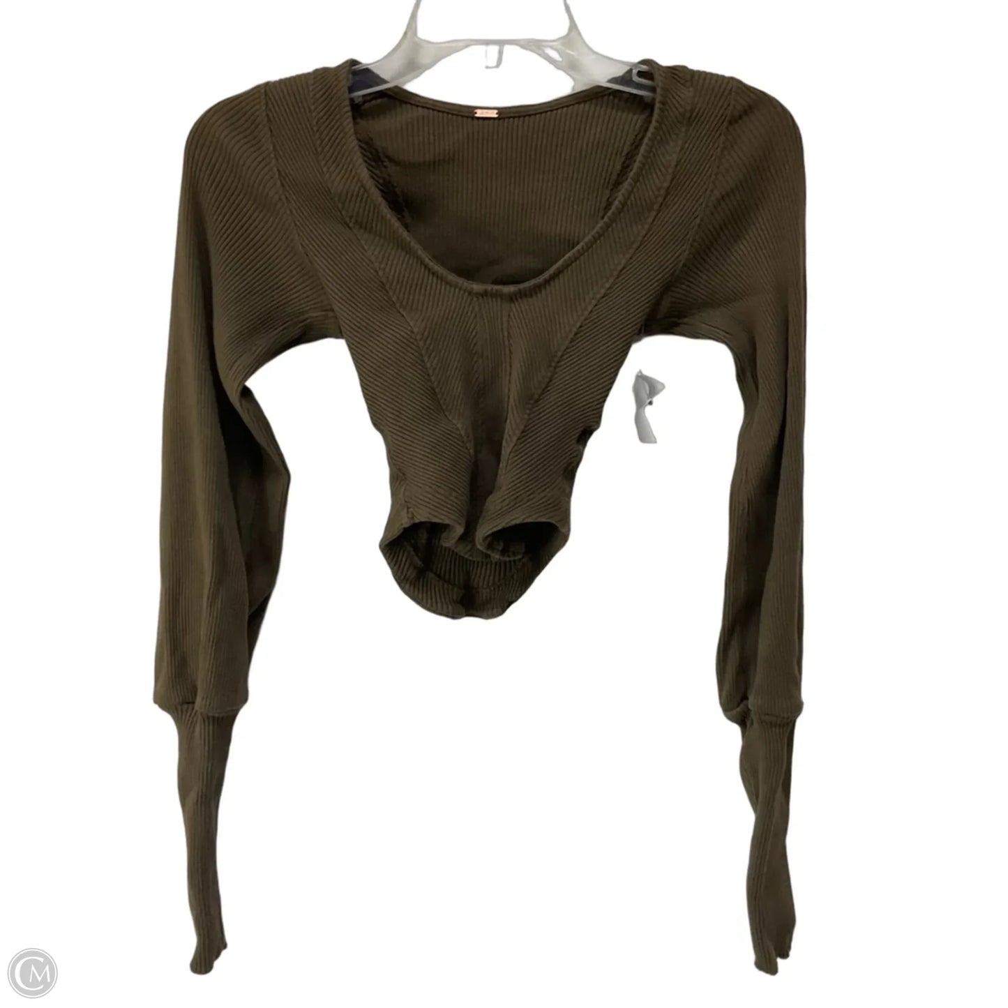 Top Long Sleeve By Free People In Brown, Size: Xs