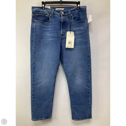 Jeans Straight By Levis In Blue Denim, Size: 12