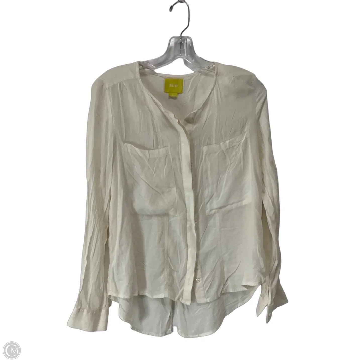 Top Long Sleeve By Maeve In White, Size: 6