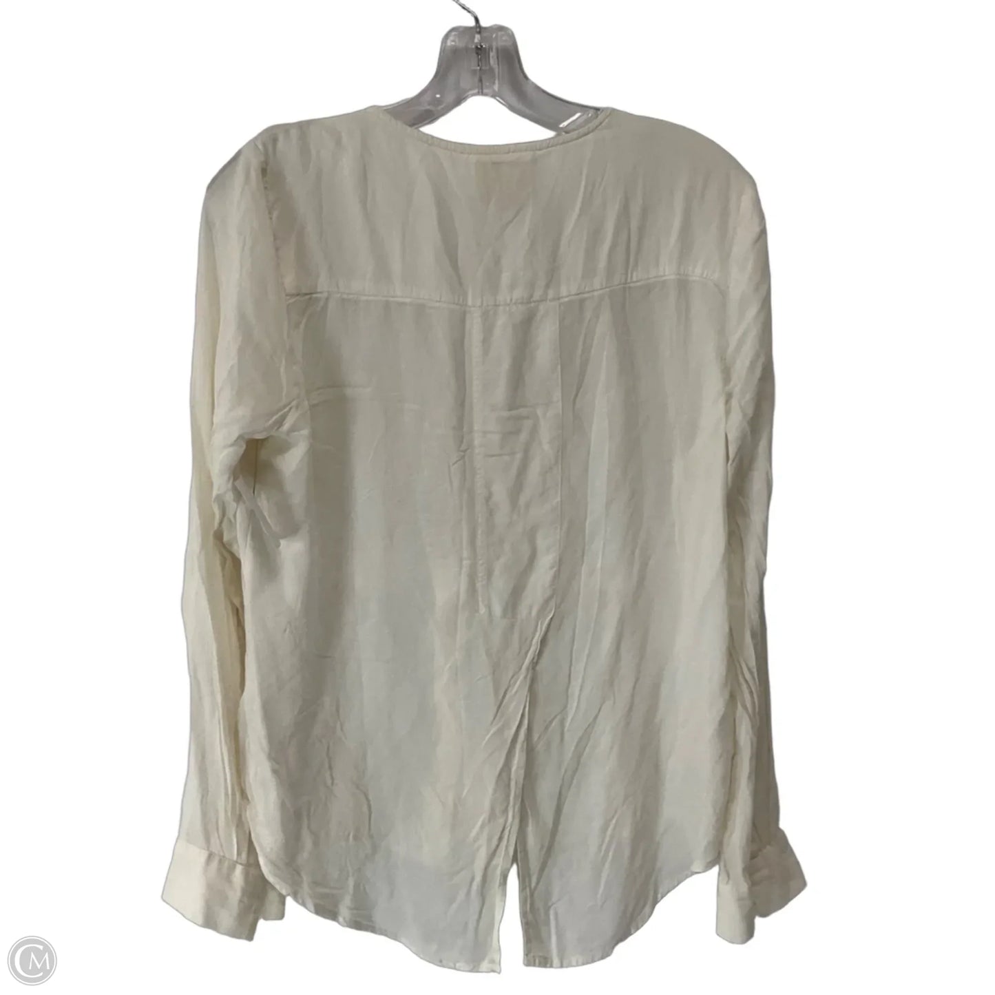 Top Long Sleeve By Maeve In White, Size: 6
