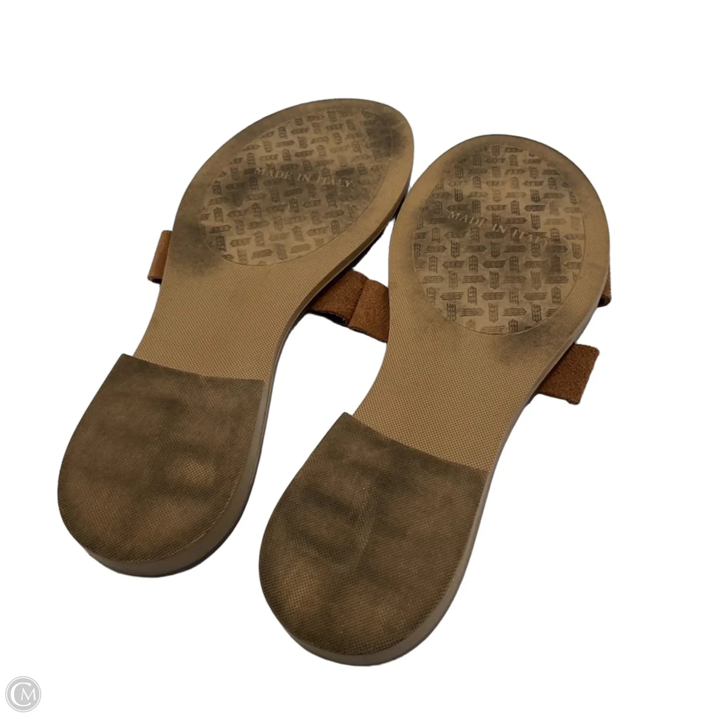 Sandals Flats By Italian Shoemakers In Brown, Size: 10
