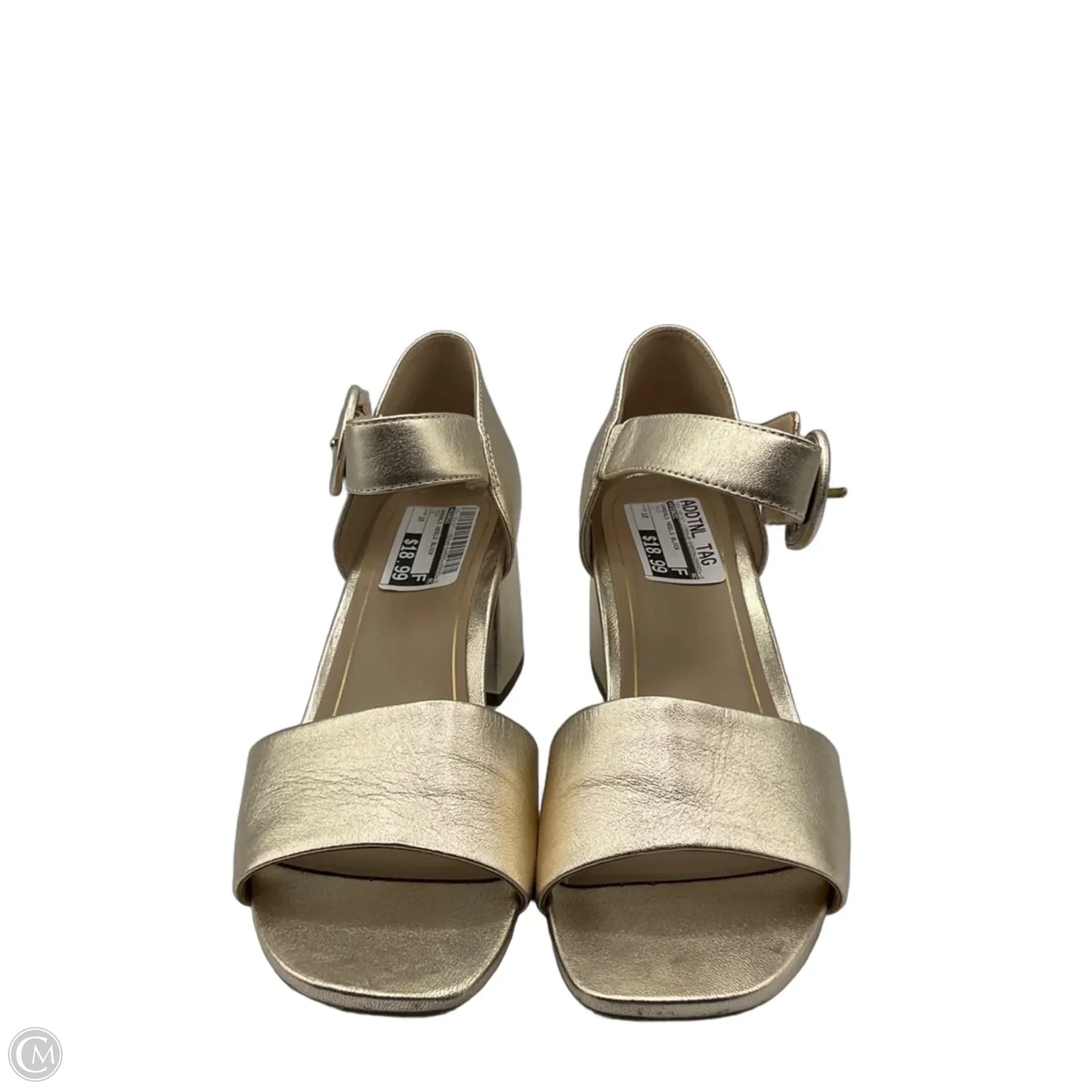 Sandals Heels Block By Vionic In Gold, Size: 10