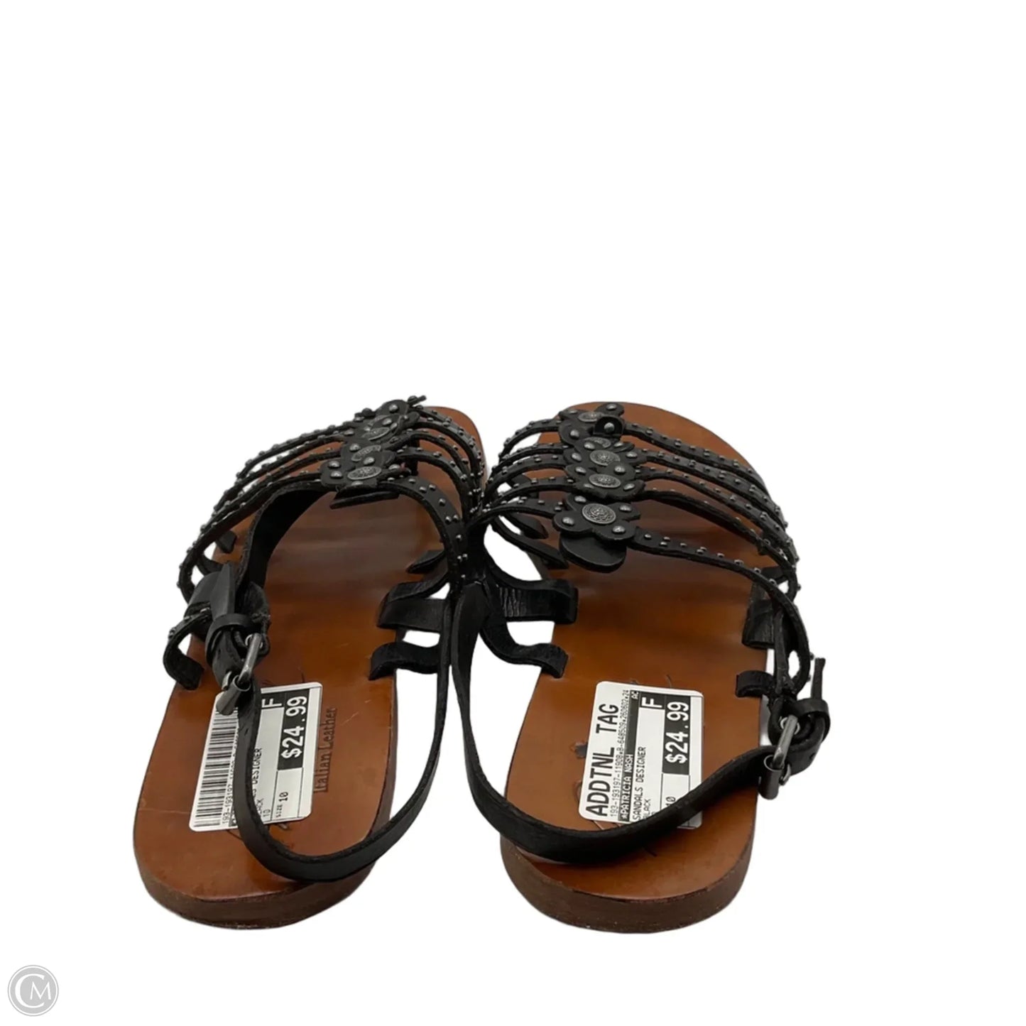 Sandals Designer By Patricia Nash In Black, Size: 10