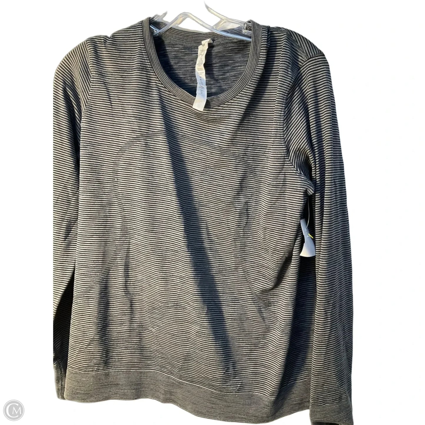 Athletic Top Long Sleeve Crewneck By Lululemon In Striped Pattern, Size: 10
