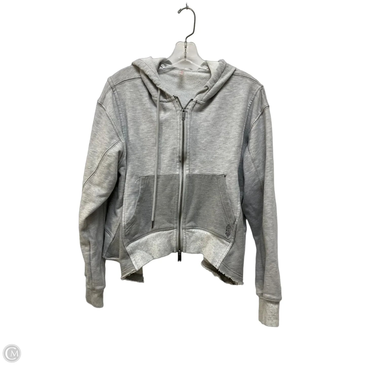 Sweatshirt Hoodie By Free People In Grey, Size: S
