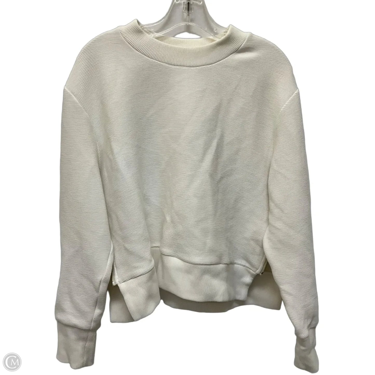 Athletic Top Long Sleeve Crewneck By Varley In White, Size: M