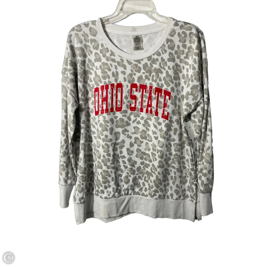 Athletic Sweatshirt Crewneck By Gameday Couture In Leopard Print, Size: L