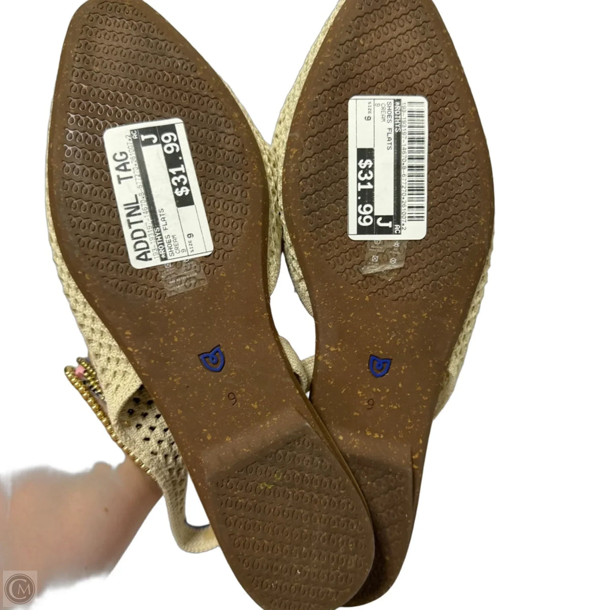 Shoes Flats By Rothys In Cream, Size: 9