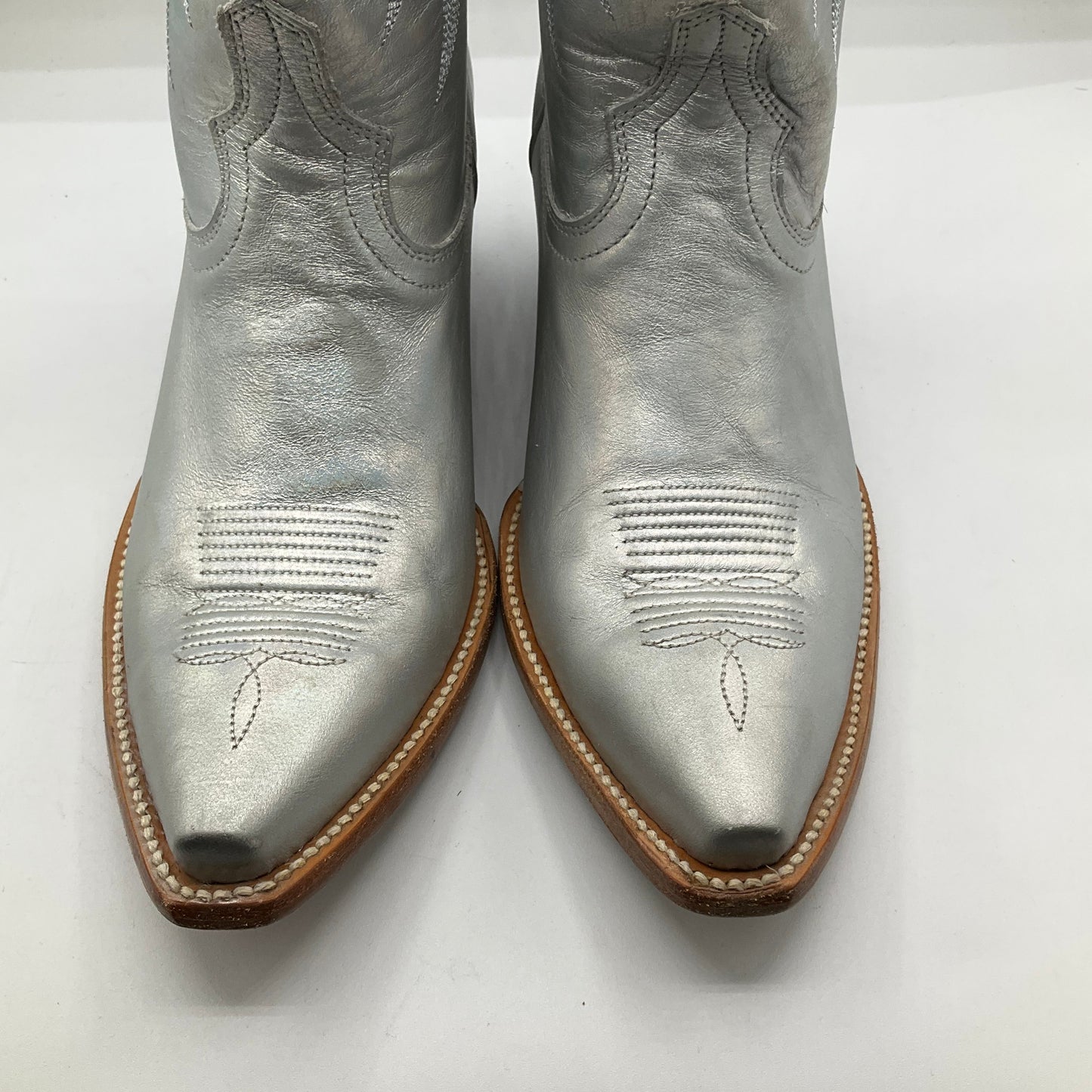 Silver Boots Western Cmb, Size 9