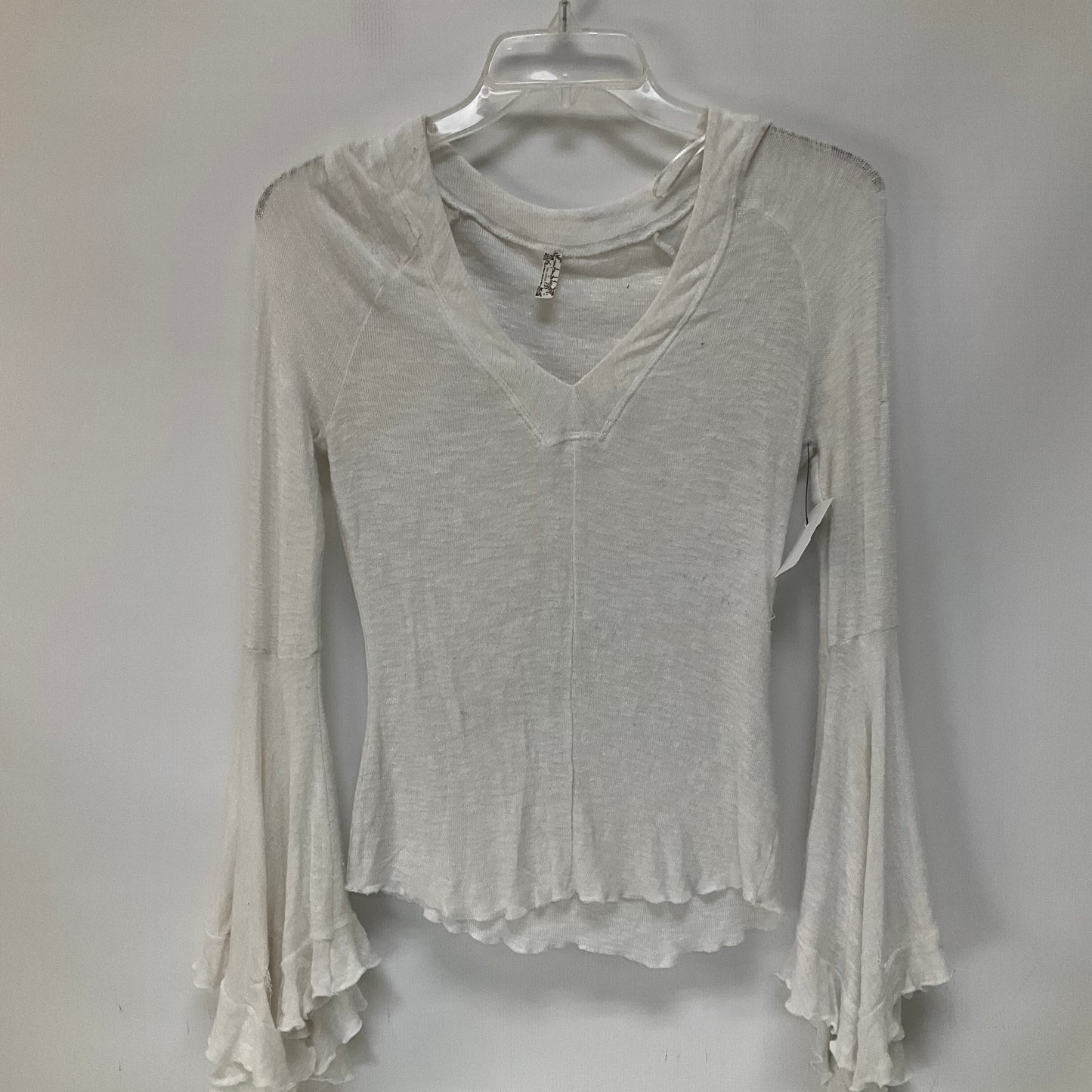 White Top Long Sleeve Free People, Size S