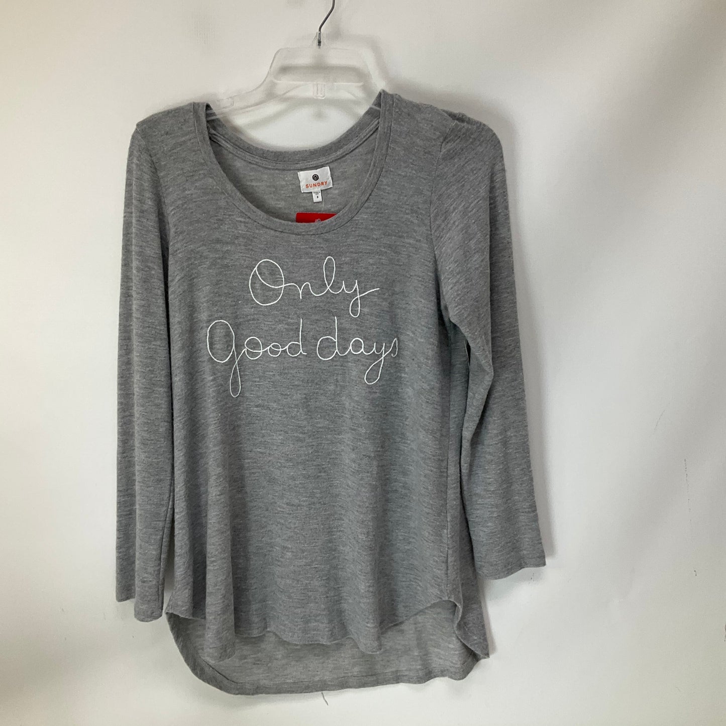 TOP LS SUNDRY in GREY, Size: L