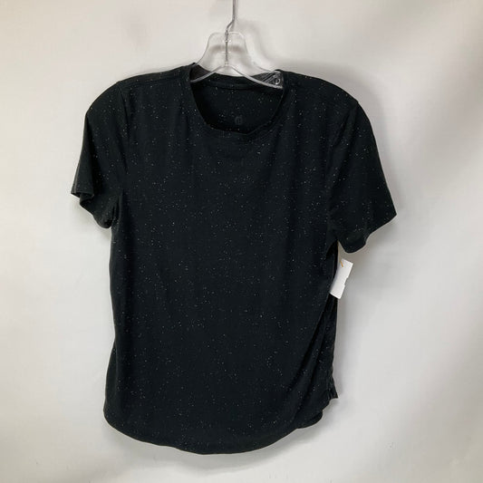 Athletic Top Short Sleeve By Lululemon In Black, Size: 4