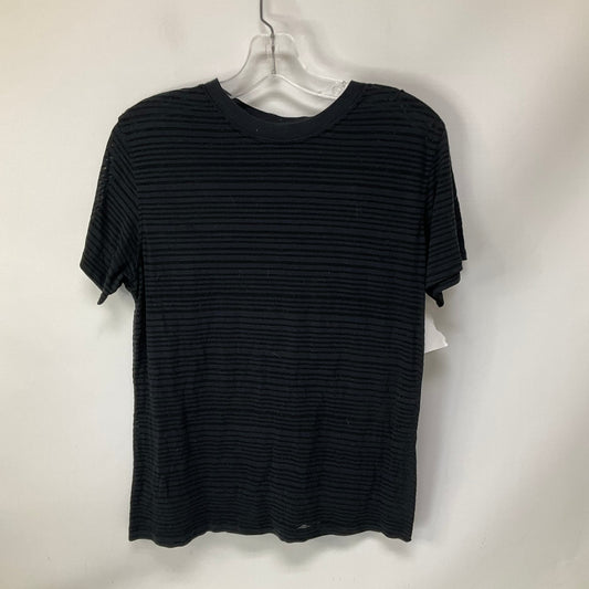 Athletic Top Short Sleeve By Lululemon In Black, Size: 4