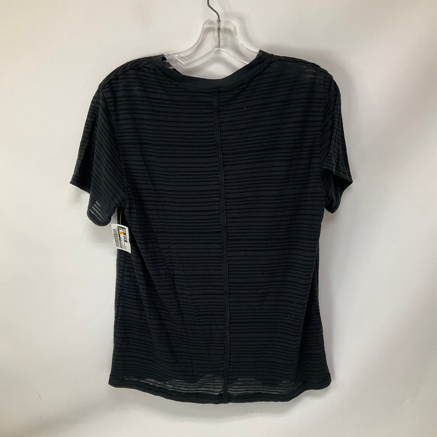 Athletic Top Short Sleeve By Lululemon In Black, Size: 4