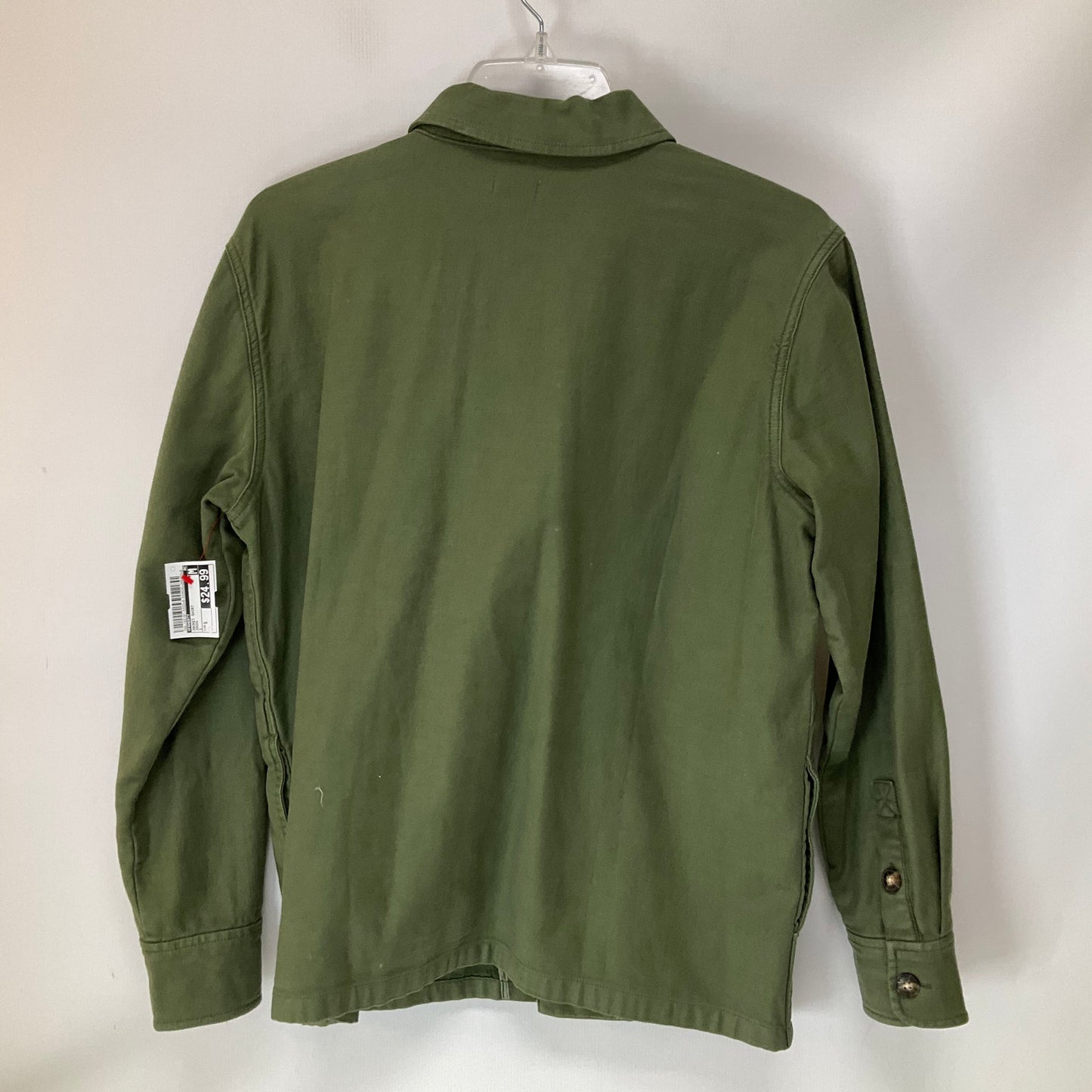 Jacket Shirt By Faherty In Green, Size: S