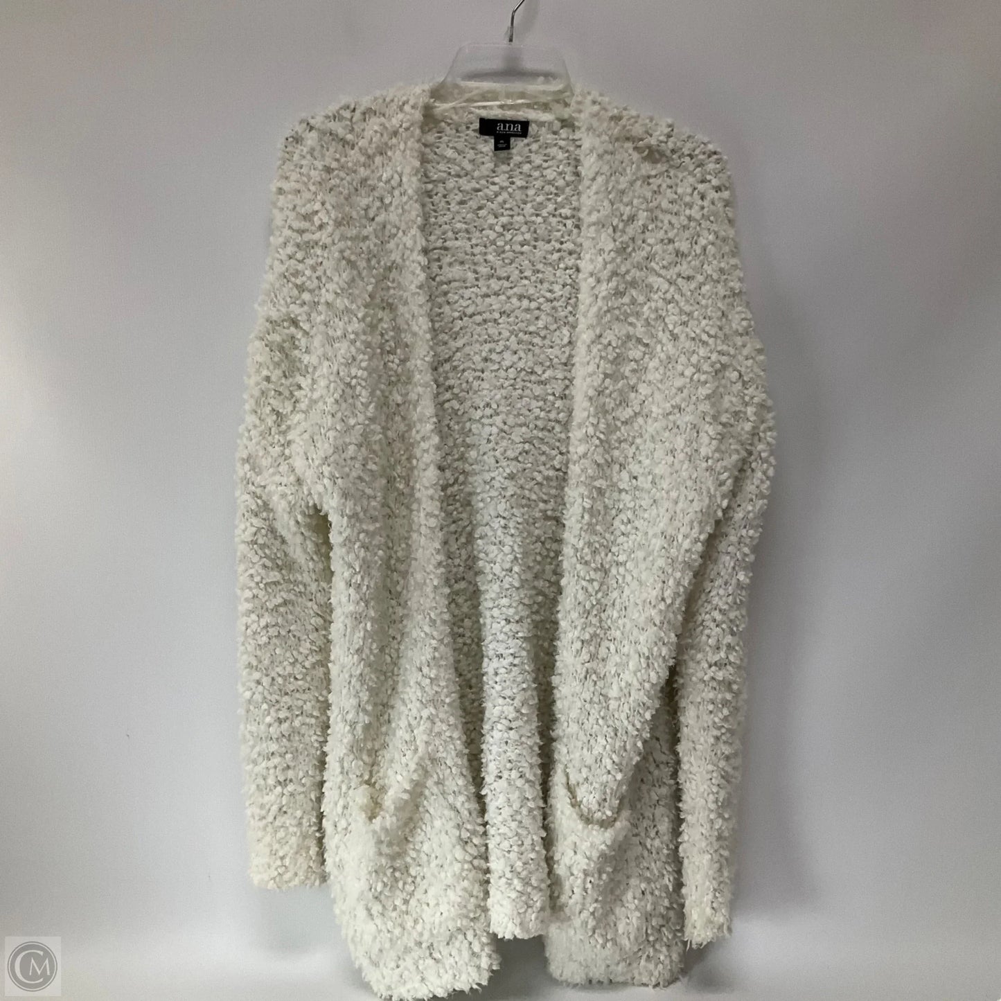 Sweater Cardigan By Ana In White, Size: Xl