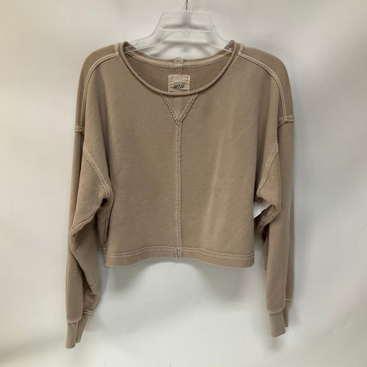 Top Long Sleeve By Aerie In Beige, Size: S