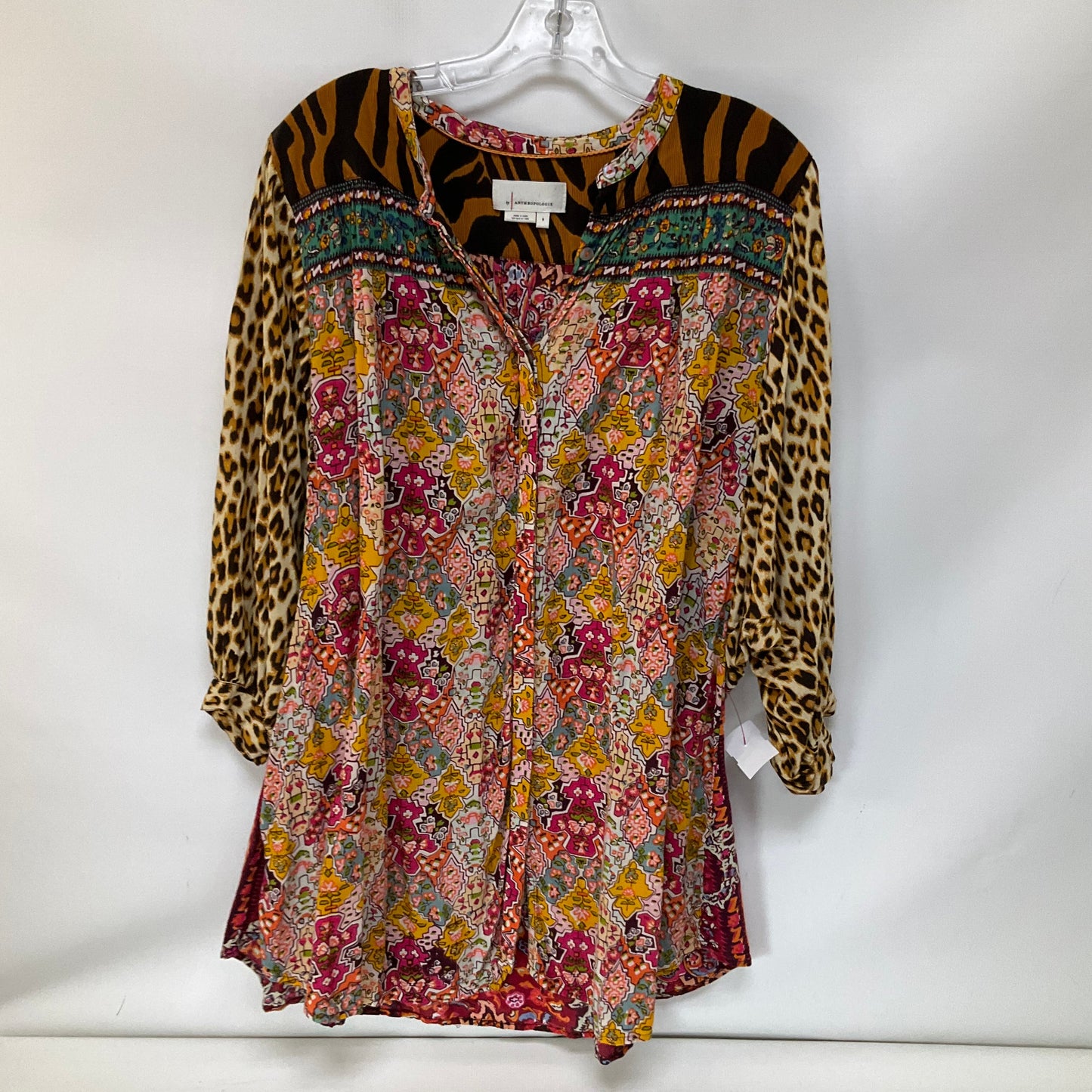 Top Long Sleeve By Anthropologie In Multi-colored, Size: S