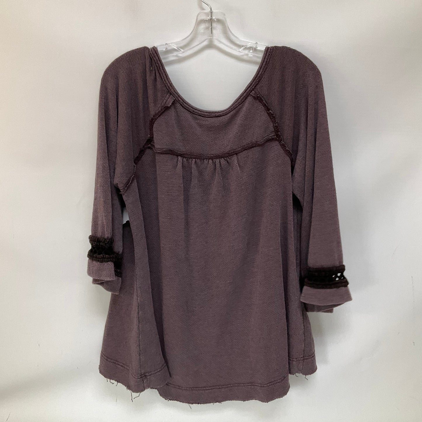 Top 3/4 Sleeve By Free People In Purple, Size: M