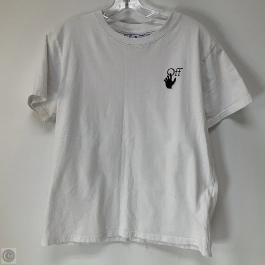 Top Short Sleeve Luxury Designer By Off-white In White, Size: L