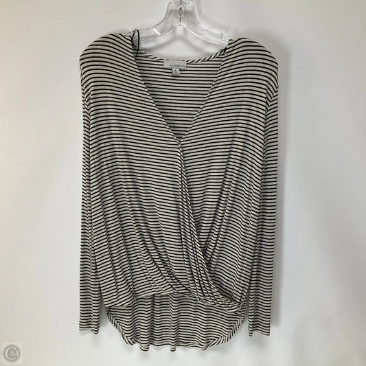 Top Long Sleeve Basic By Allison Joy In Striped Pattern, Size: S