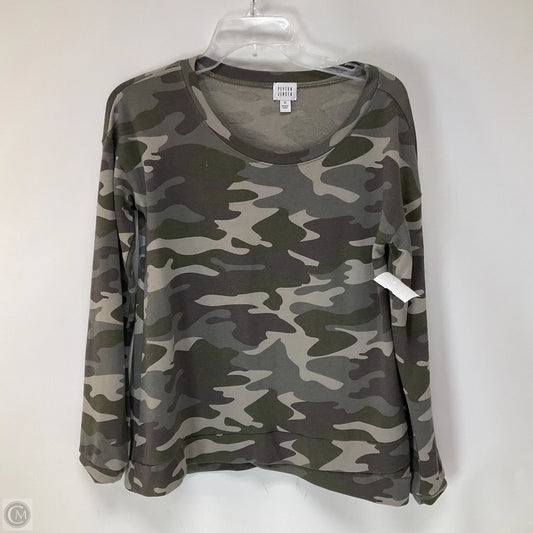 Top Long Sleeve By Peyton Jensen In Camouflage Print, Size: S