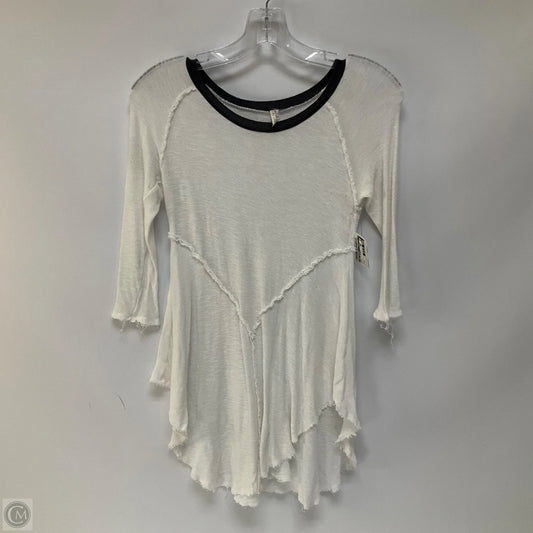Top 3/4 Sleeve By Free People In White, Size: S