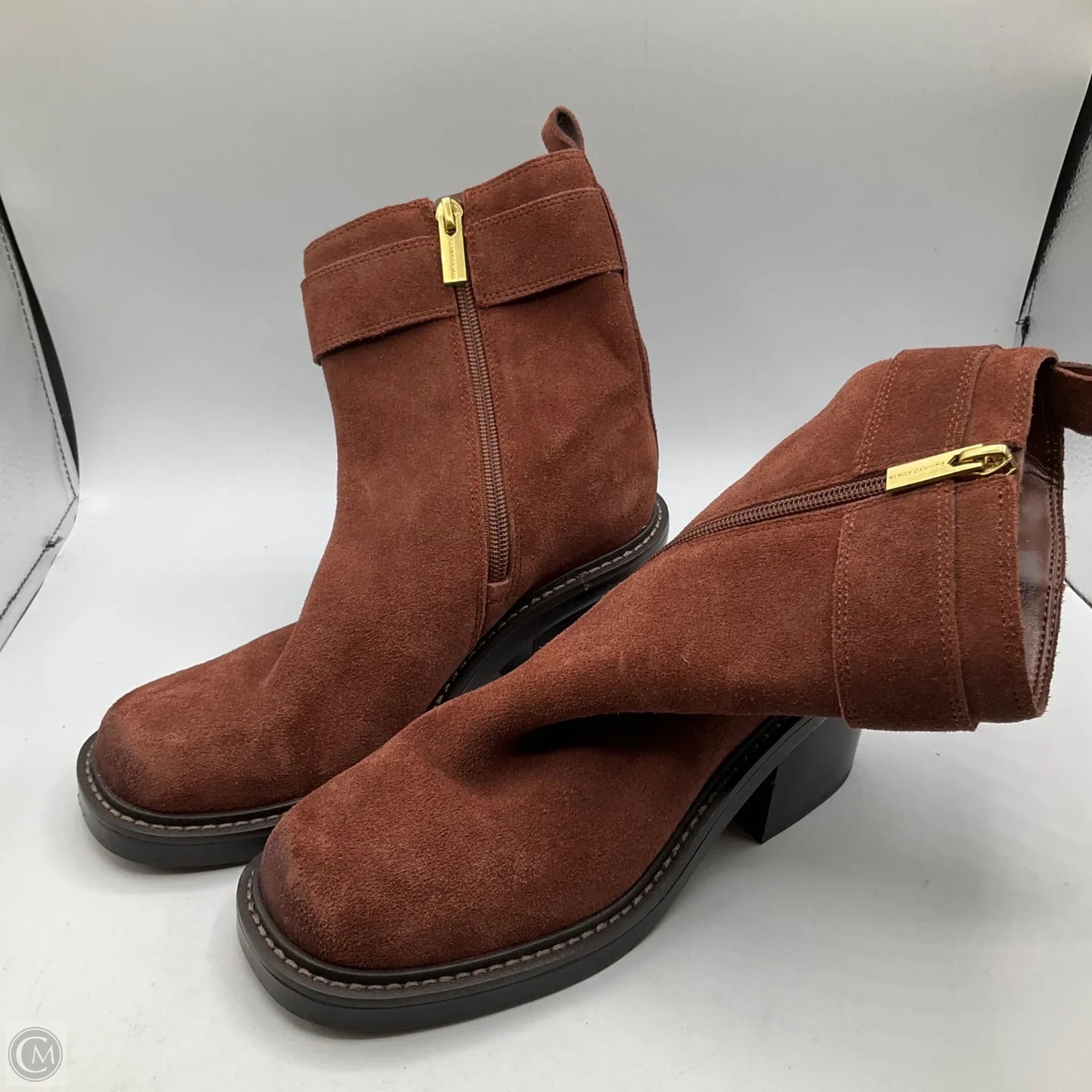 Boots Ankle Heels By Vince Camuto In Red, Size: 6.5