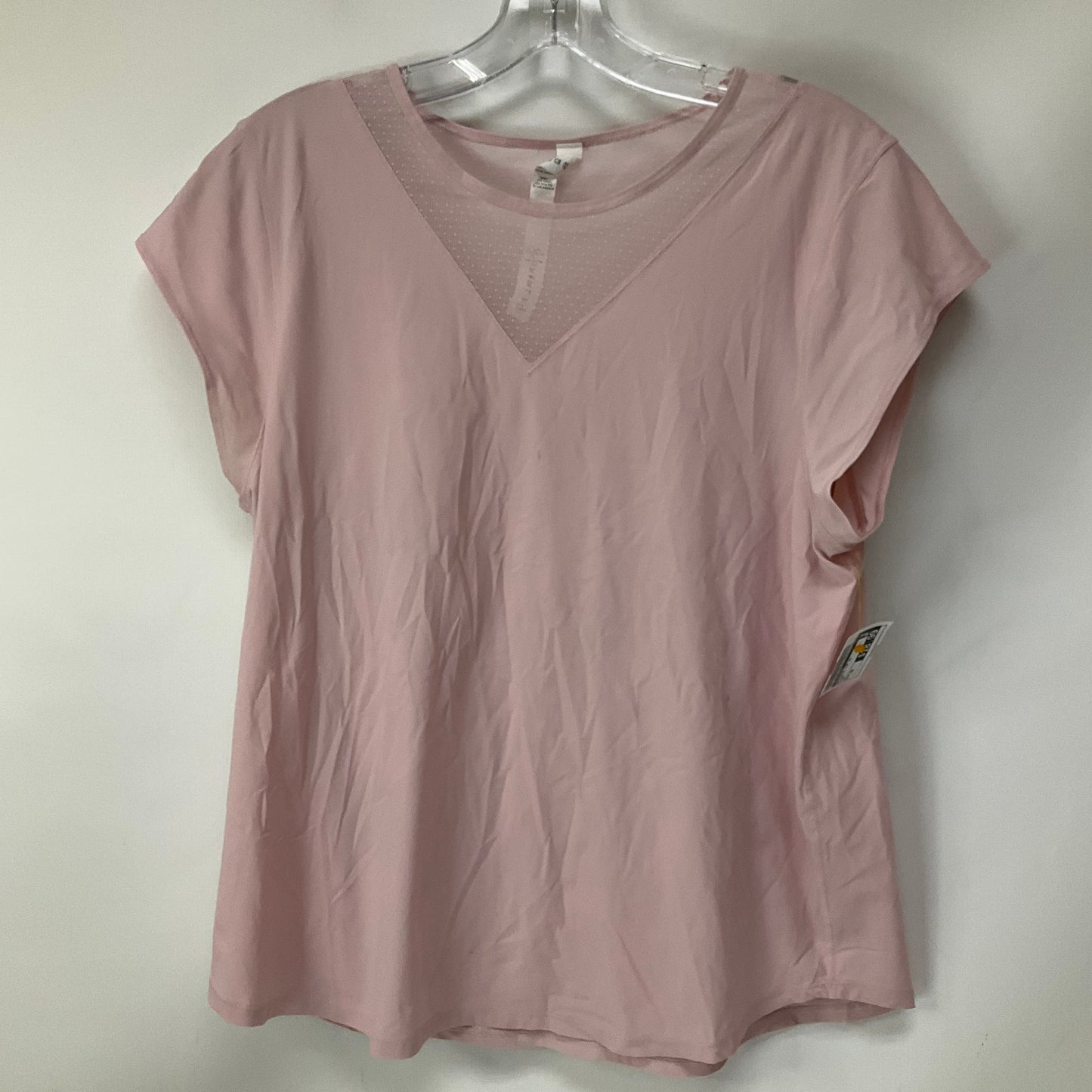 Athletic Top Short Sleeve By Lululemon In Pink, Size: 10