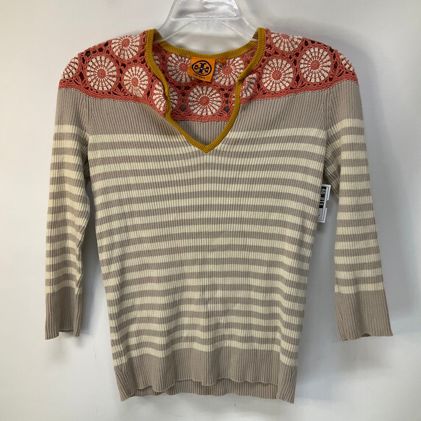 Top Long Sleeve By Tory Burch In Striped Pattern, Size: S