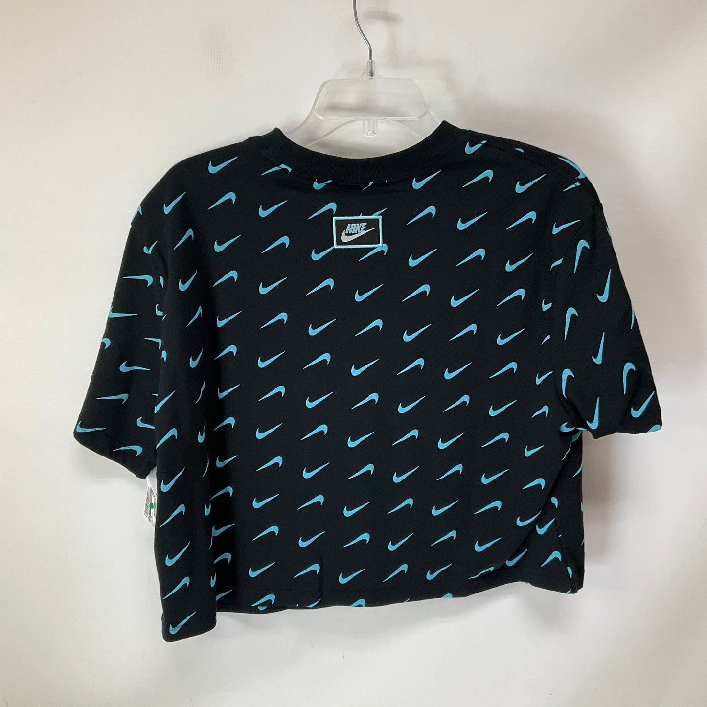 Top Short Sleeve By Nike In Black & Blue, Size: M