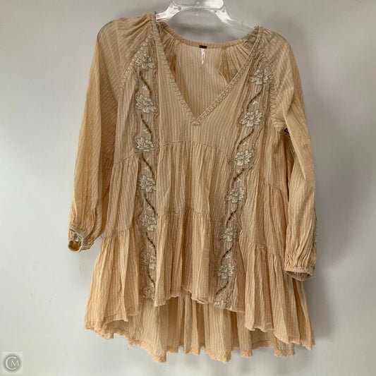 Top Long Sleeve By Free People In Striped Pattern, Size: Xs