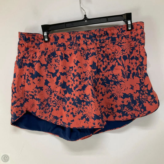 Athletic Shorts By Lululemon In Blue & Orange, Size: 10