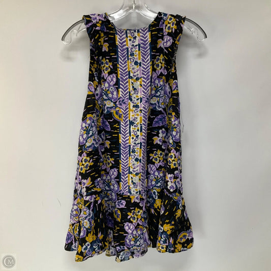 Top Short Sleeve By Free People In Black & Purple, Size: M