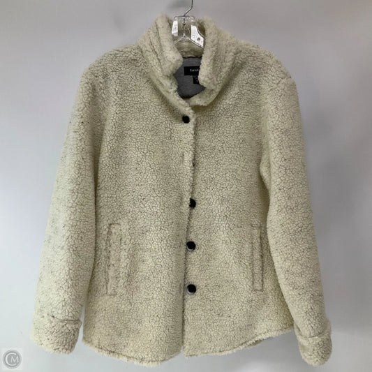 Coat Faux Fur & Sherpa By Karen Kane In White, Size: S