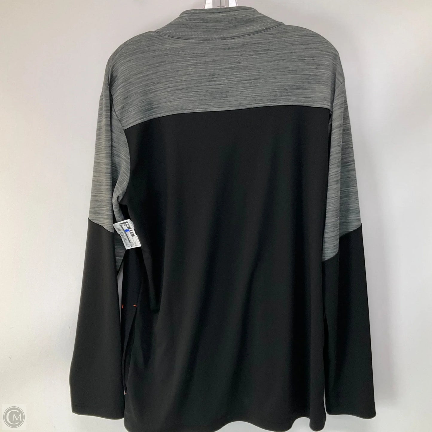 Athletic Top Long Sleeve Collar By Nfl In Black, Size: L